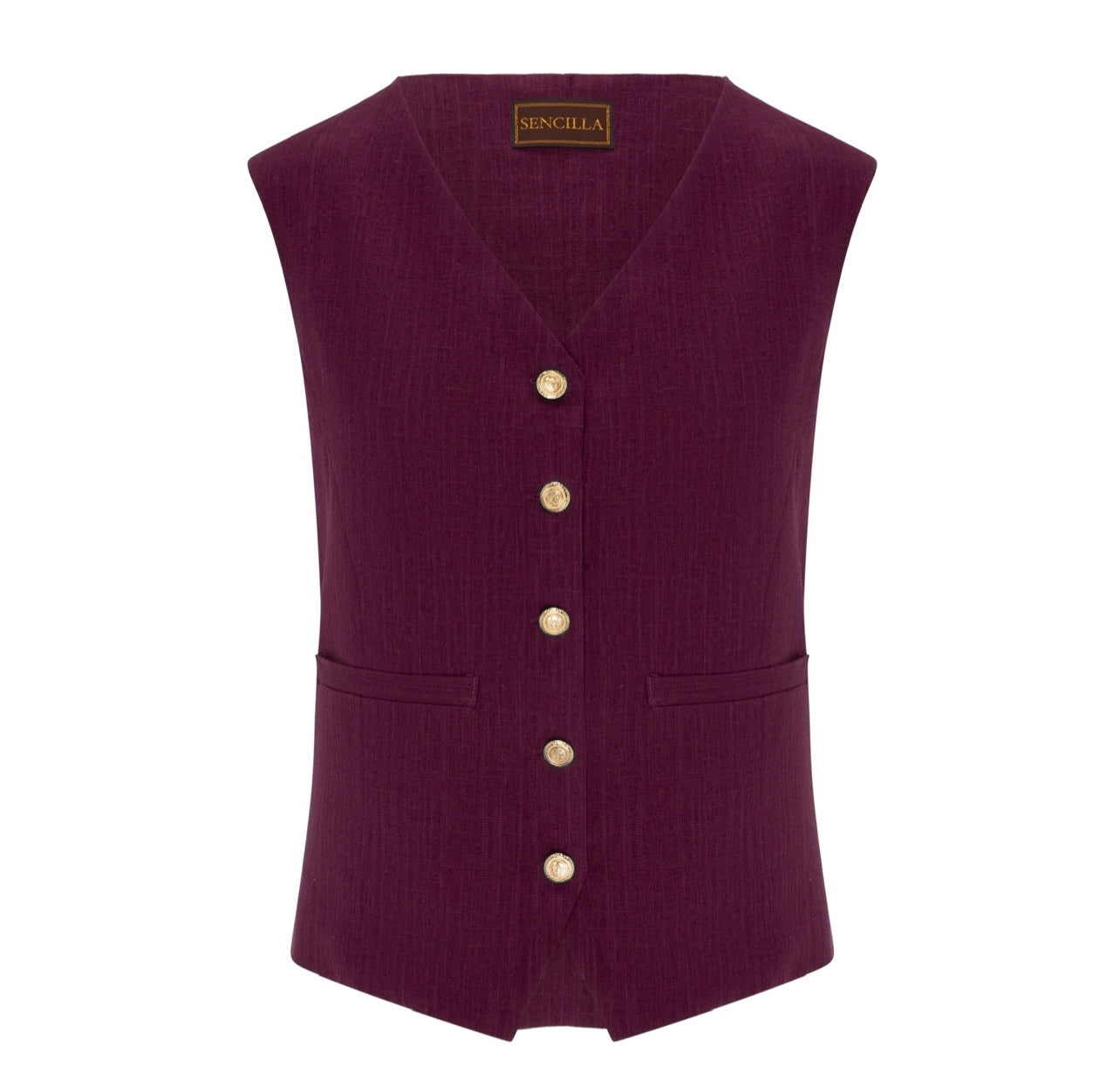 MASCULINE WAISTCOAT- BURGUNDY