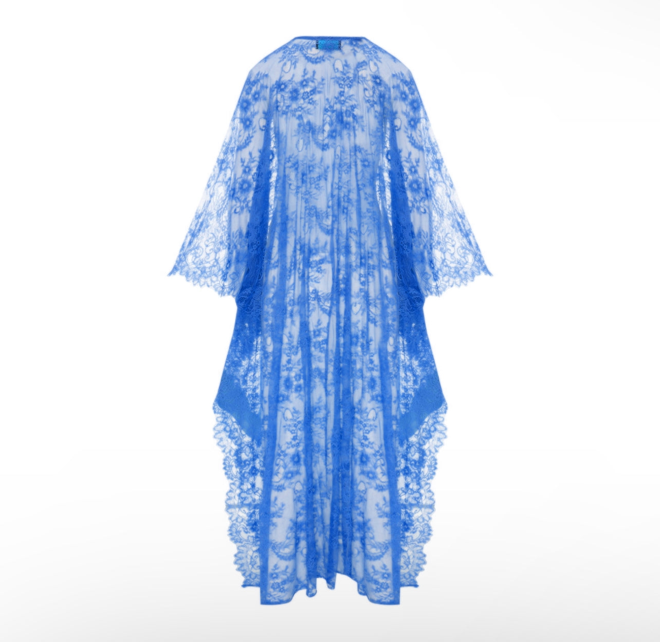 FLORAL LACE KAFTAN - BLUE