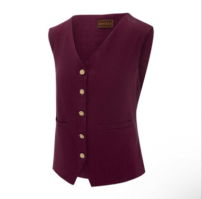 MASCULINE WAISTCOAT- BURGUNDY