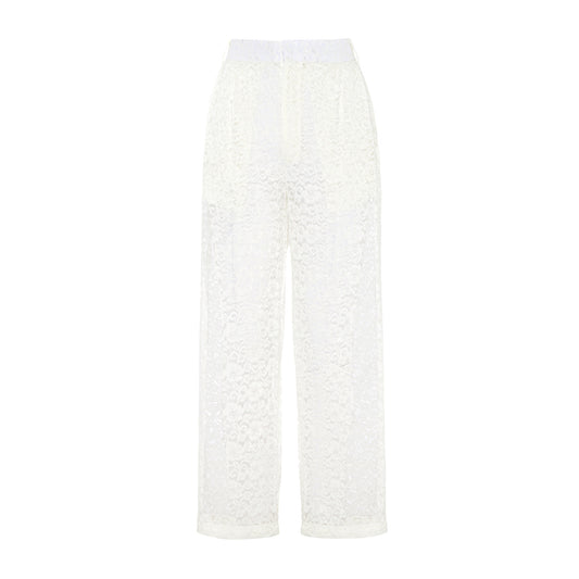 LACE WHITE TROUSER