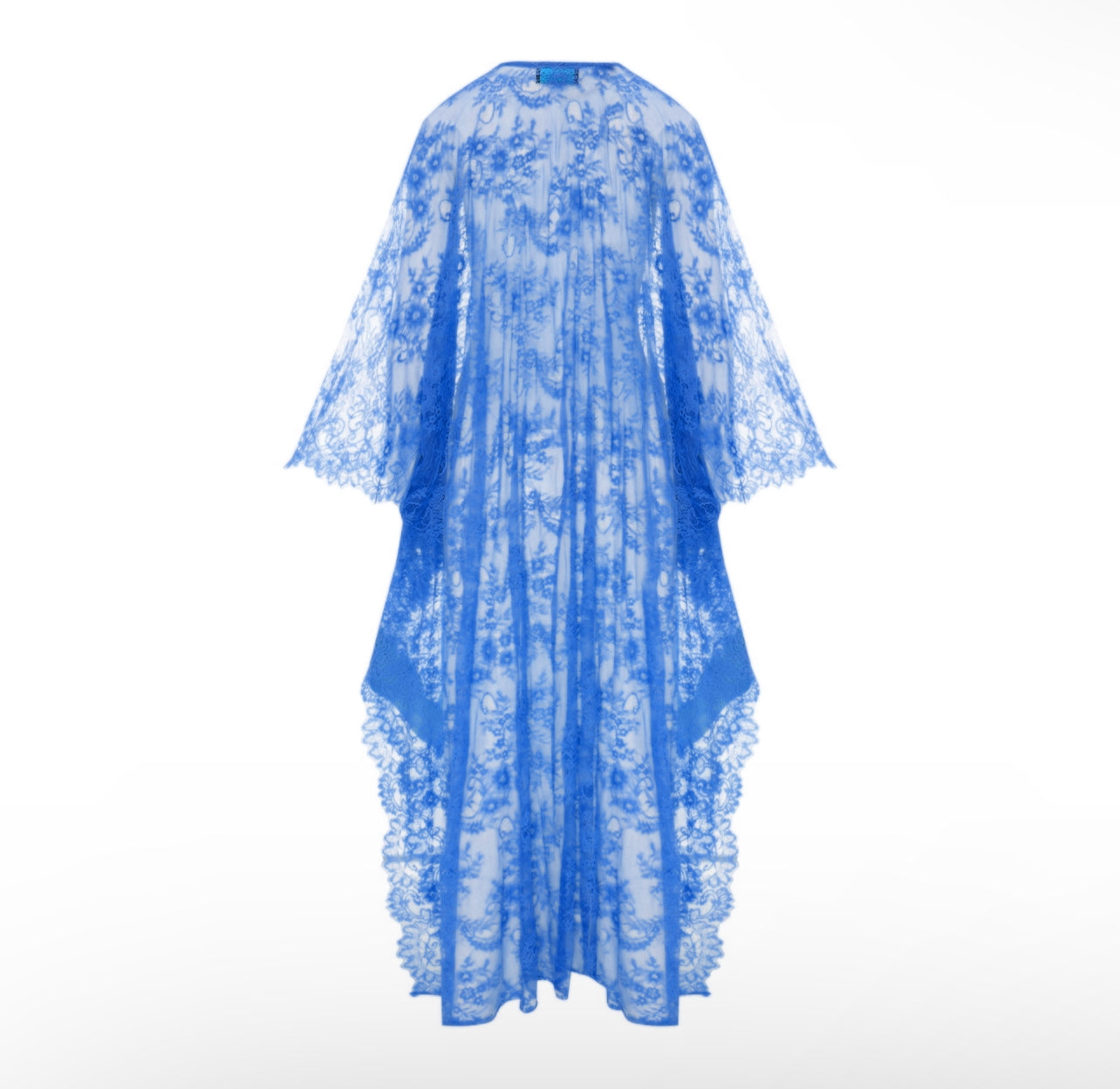 FLORAL LACE KAFTAN - BLUE