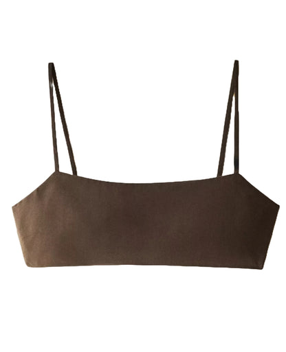 LINEN BIKINI TOP